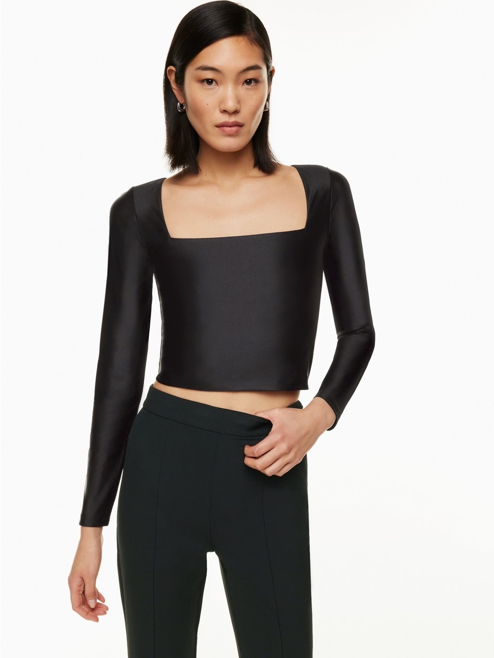 Aritzia | Babaton Satinette Squareneck Longsleeve Top